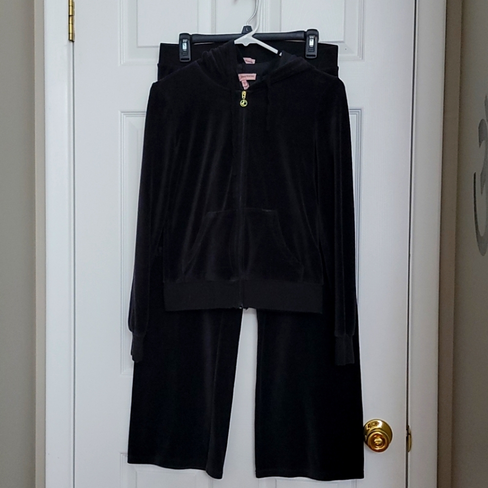Juicy Couture Black Velour Tracksuit Size S/M